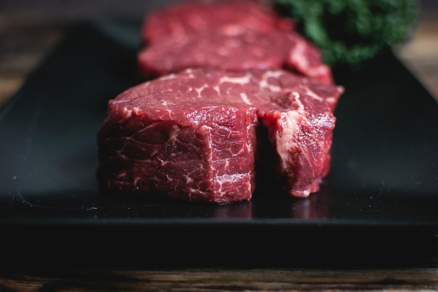 Raw beefsteaks Raw beefsteaks
