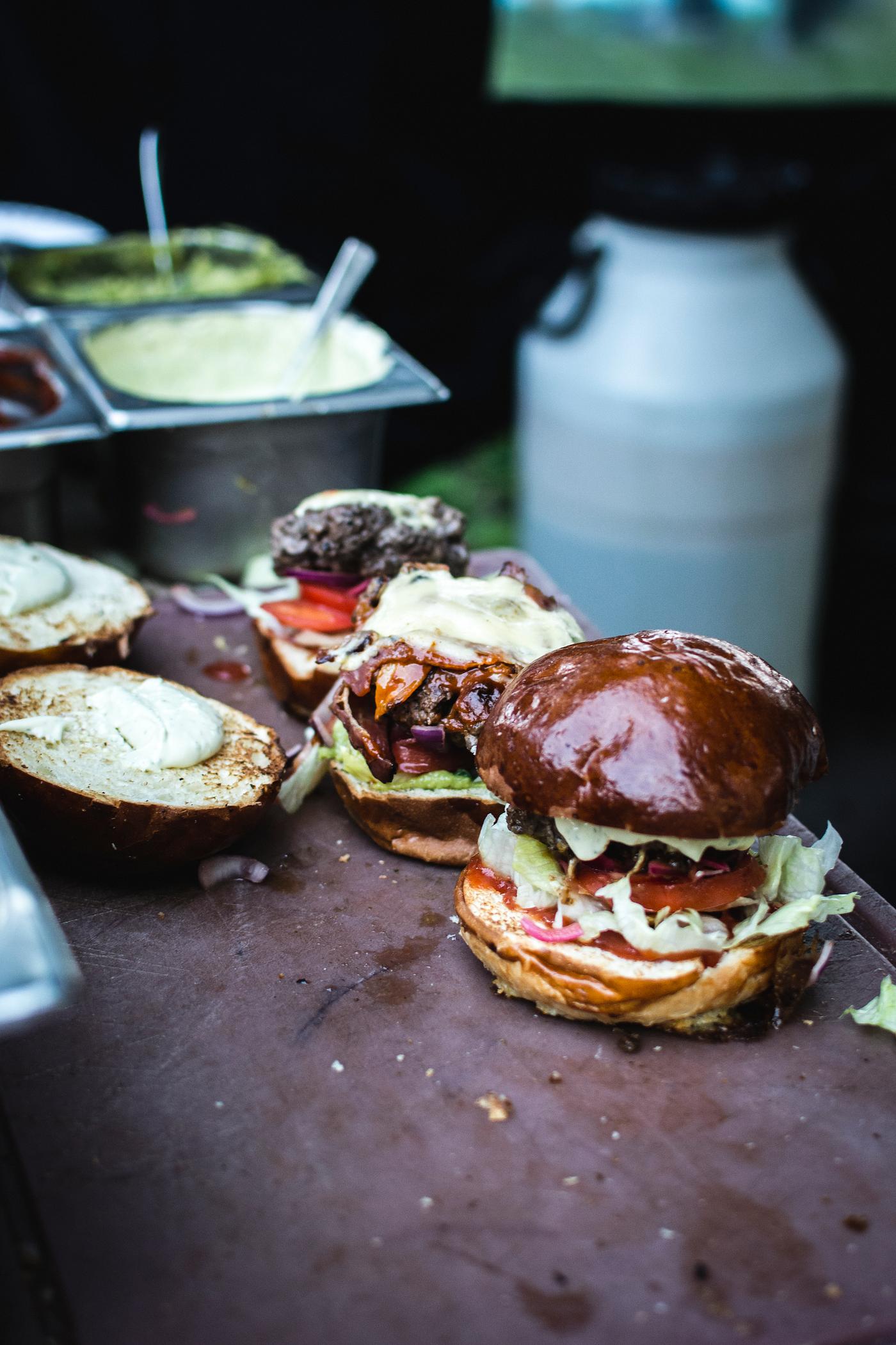 Preparing a burger food photography Preparing a burger food photography