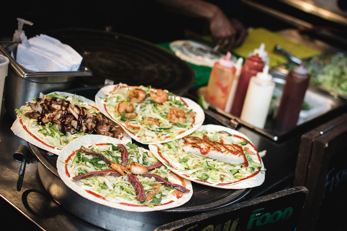 Wraps with fried meat Wraps with fried meat