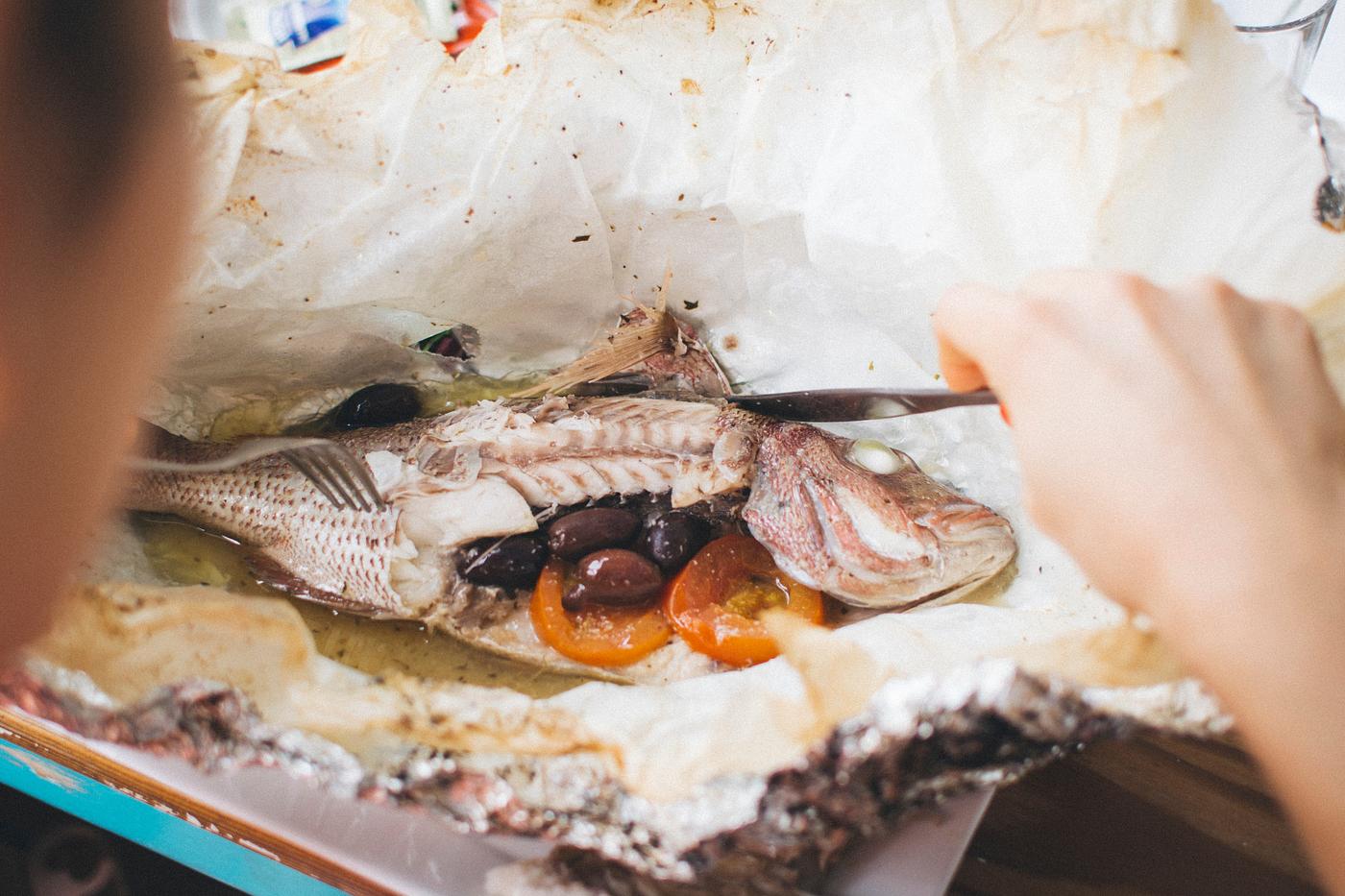 Grilled fish dish Grilled fish dish