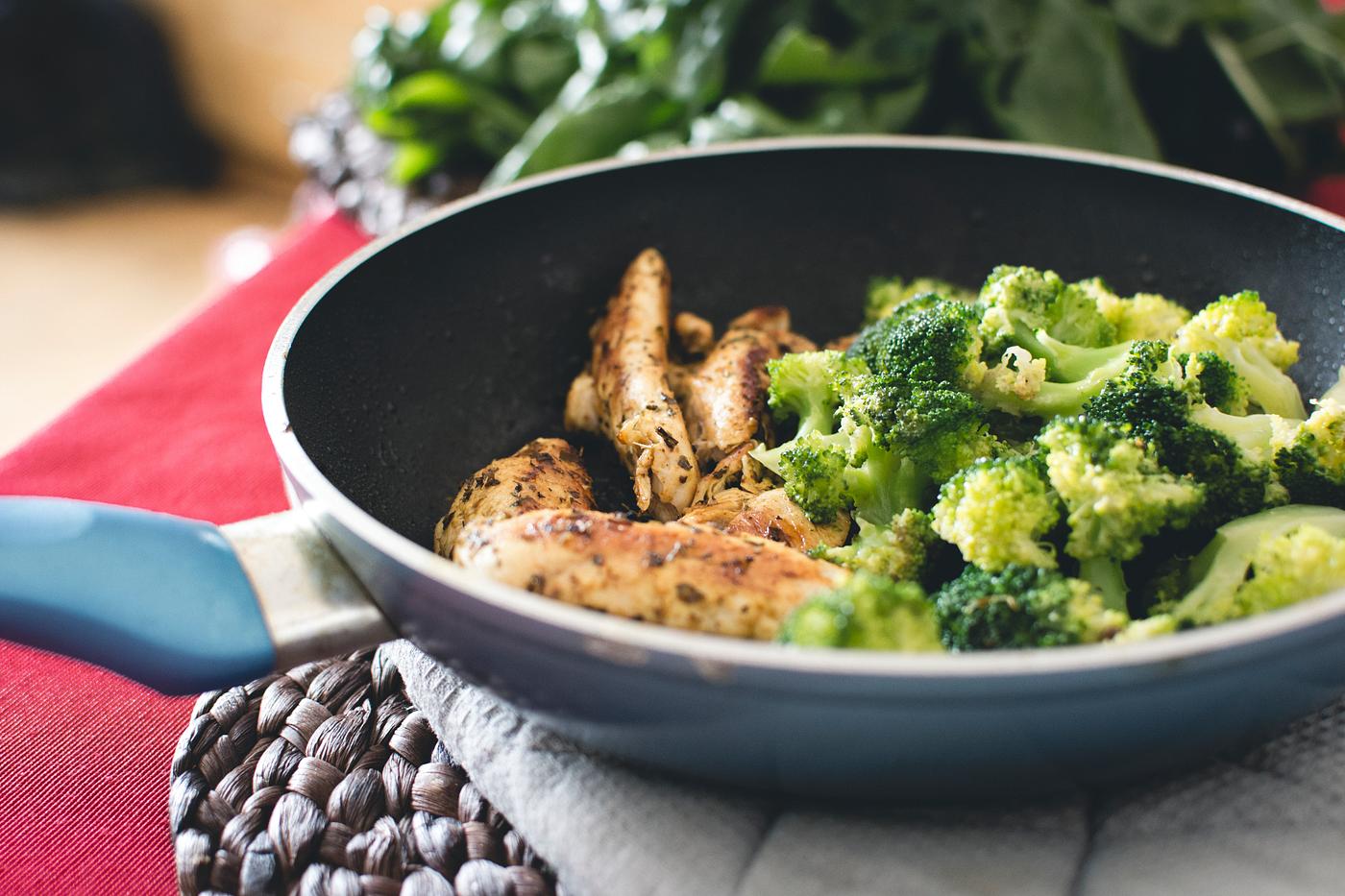 A chicken breast steak with broccoli A chicken breast steak with broccoli