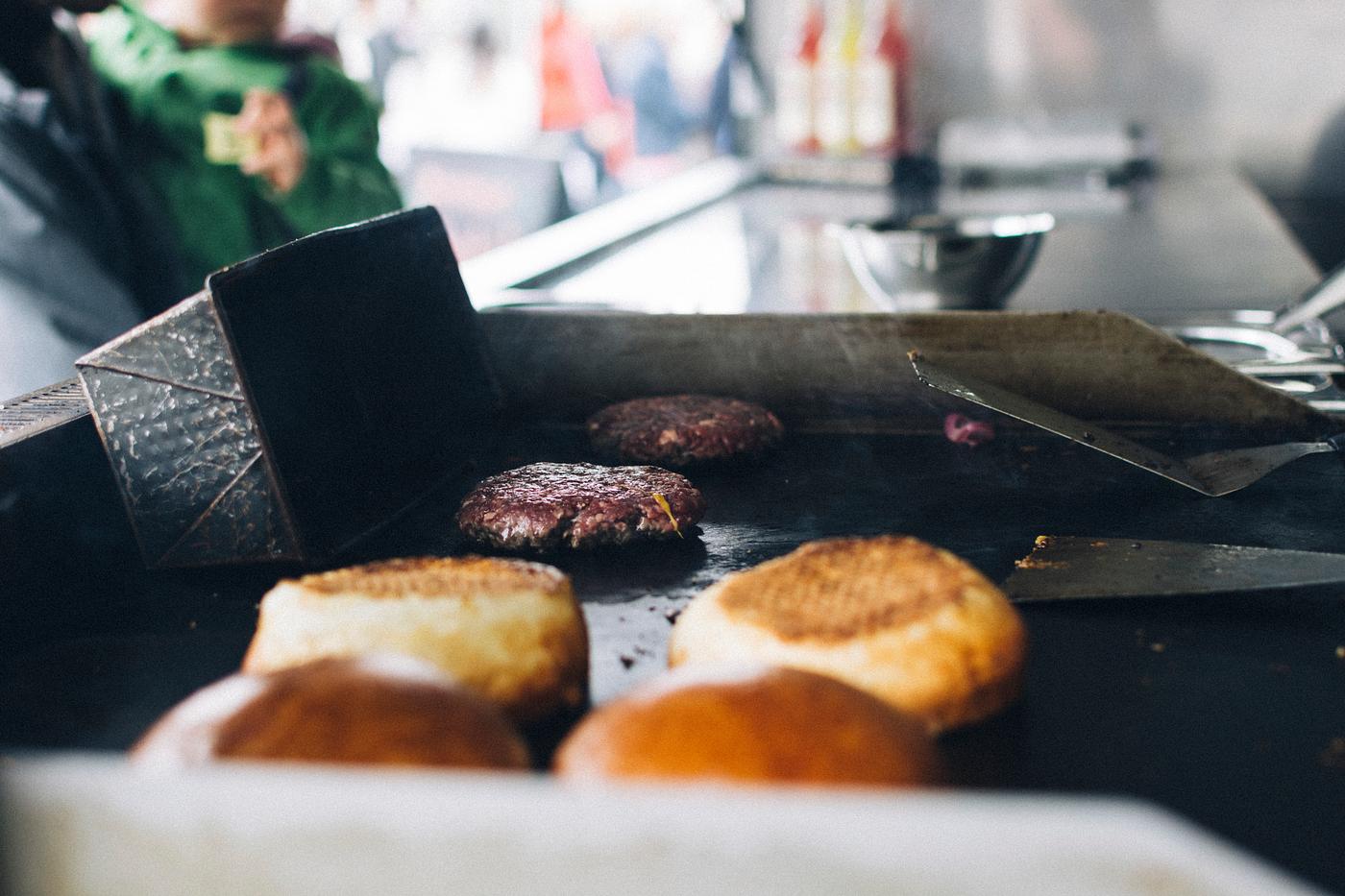 A food truck burgers is open A food truck burgers is open