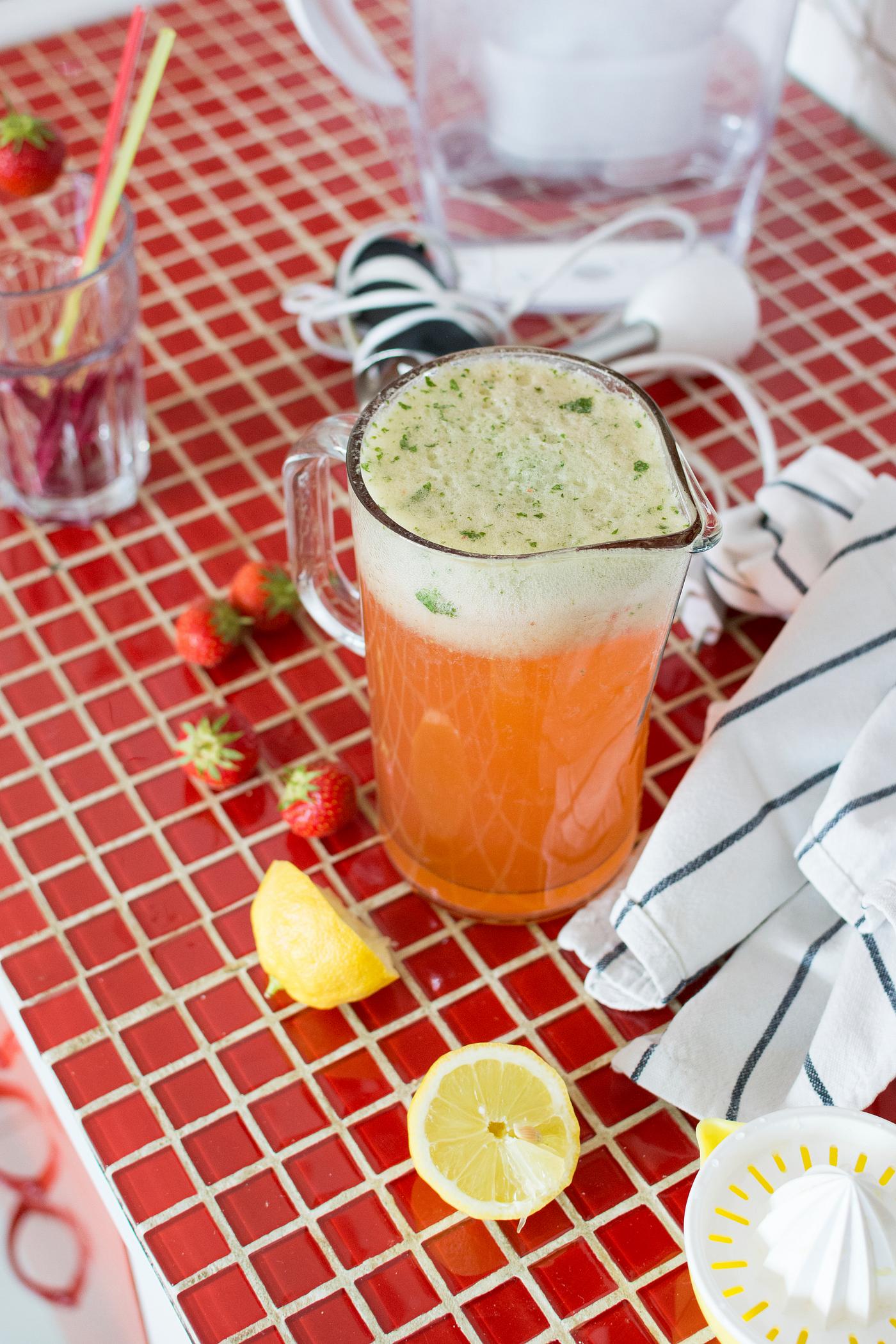 Homemade strawberry basil lemonade Homemade strawberry basil lemonade
