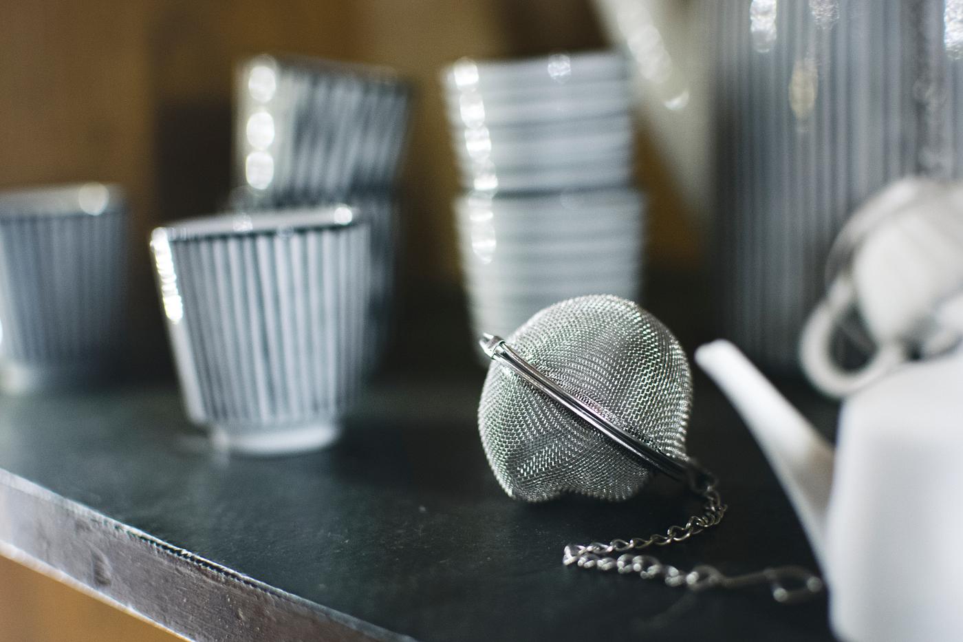 Closeup of tea infuser Closeup of tea infuser