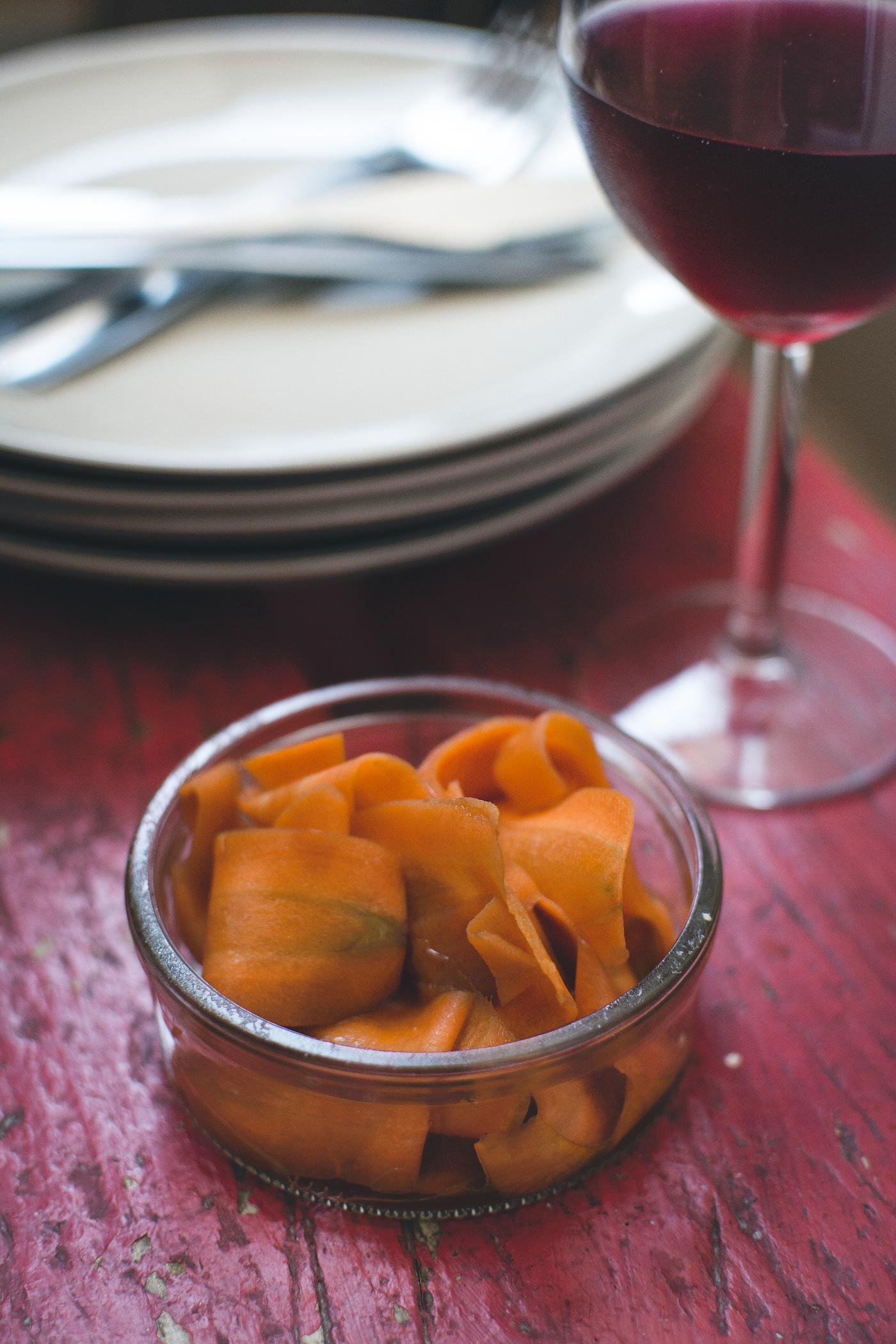 Carrot carpaccio Carrot carpaccio