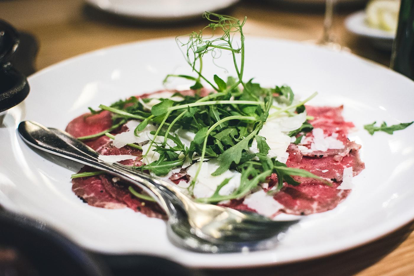 Bresaola carpaccio with wild rockets Bresaola carpaccio with wild rockets