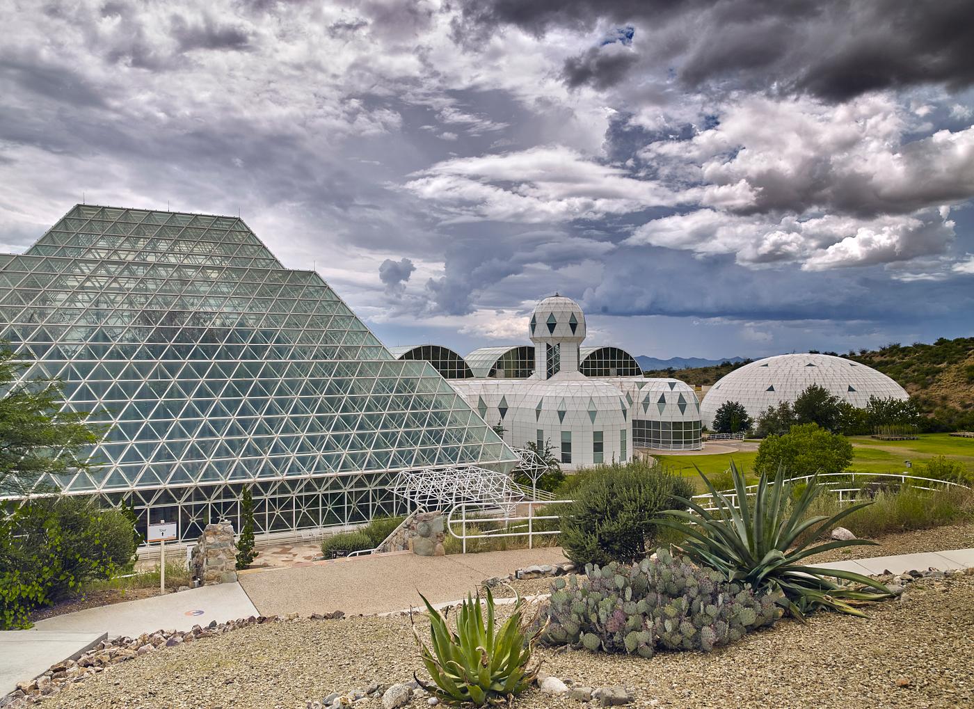 Biosphere 2, a science research facility in Oracle, Arizona, now owned by the University of Arizona. It is a center for... Biosphere 2, a science research facility in Oracle, Arizona, now owned by the University of Arizona. It is a center for...