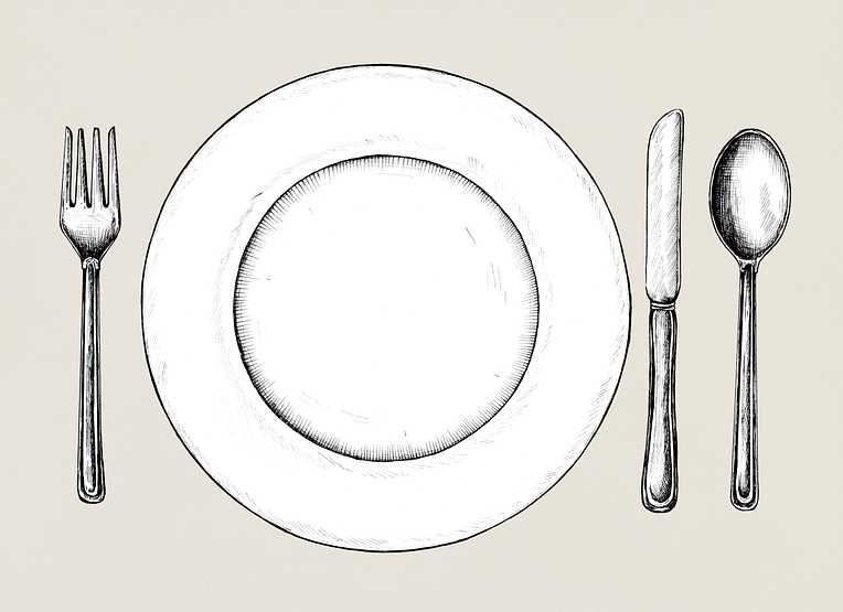 Hand drawn table setting - ID: 406793 Hand drawn table setting - ID: 406793