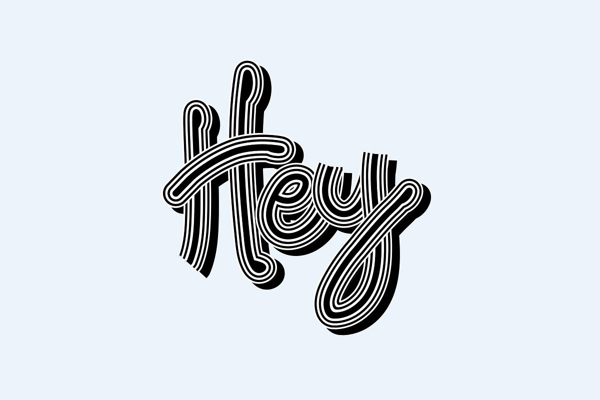 Retro black Hey font vector Free Vector rawpixel