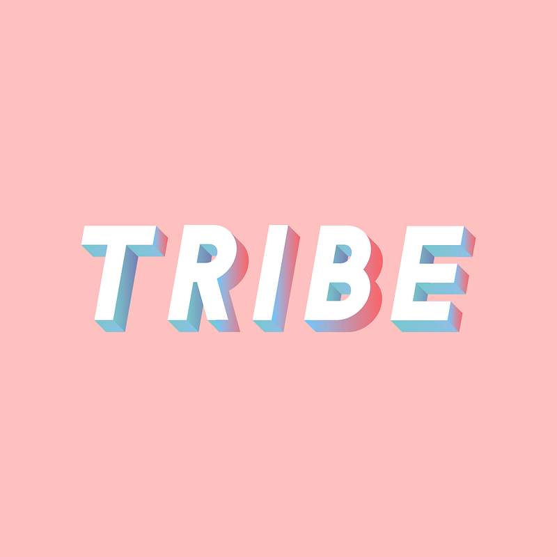 Tribe lettering vector typography gradient | Free Vector - rawpixel