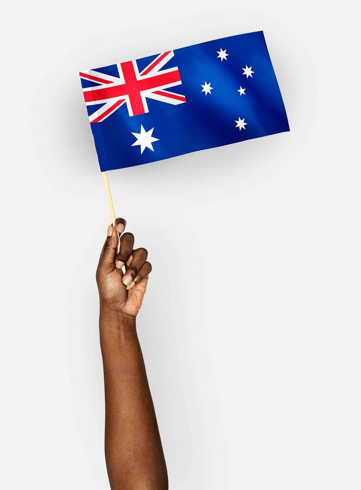 Person Waving The Flag Of Commonwealth Of Australia Royalty Free Psd Mockup 422617