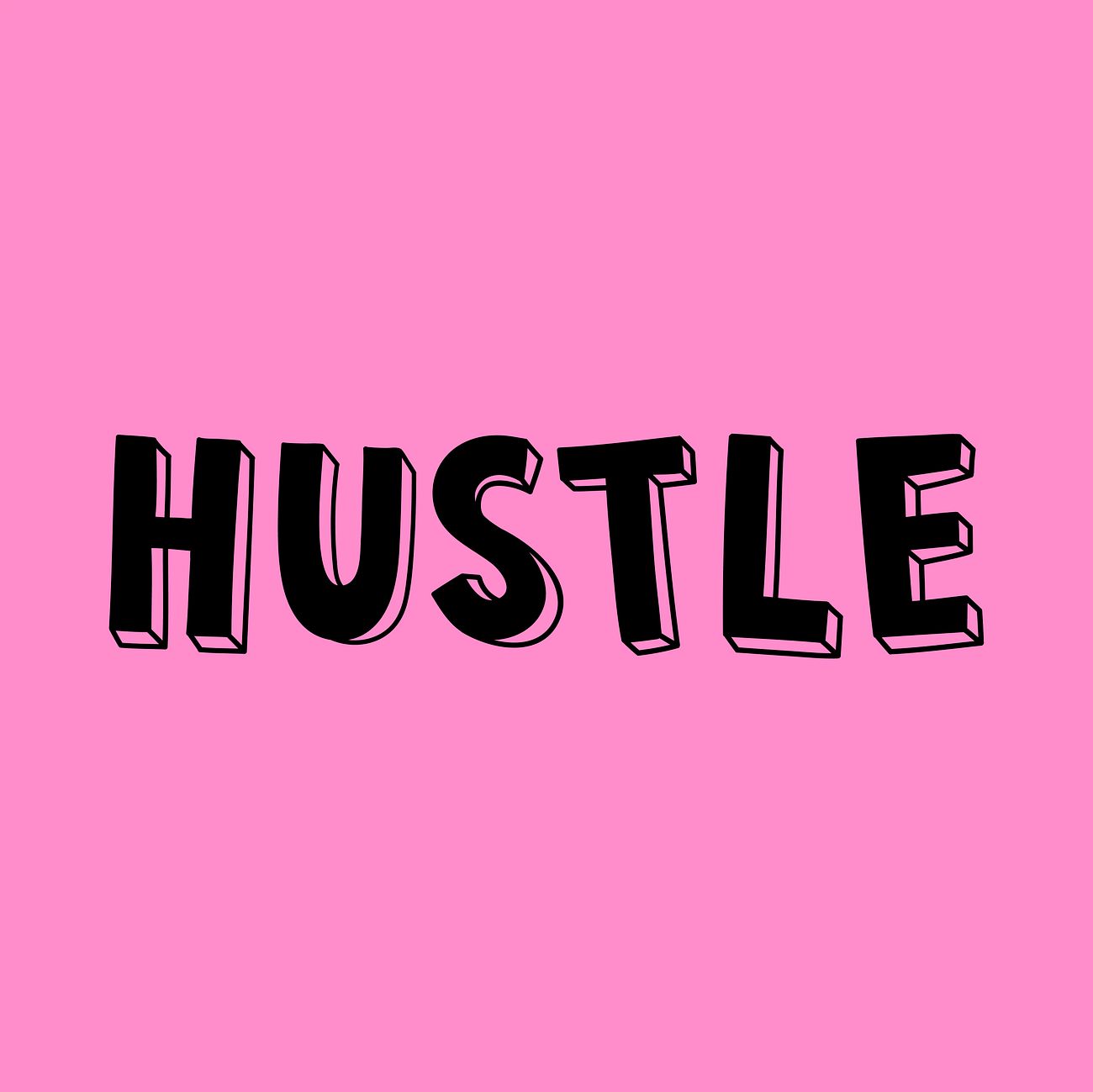 Hustle vector word art typography | Free Vector - rawpixel