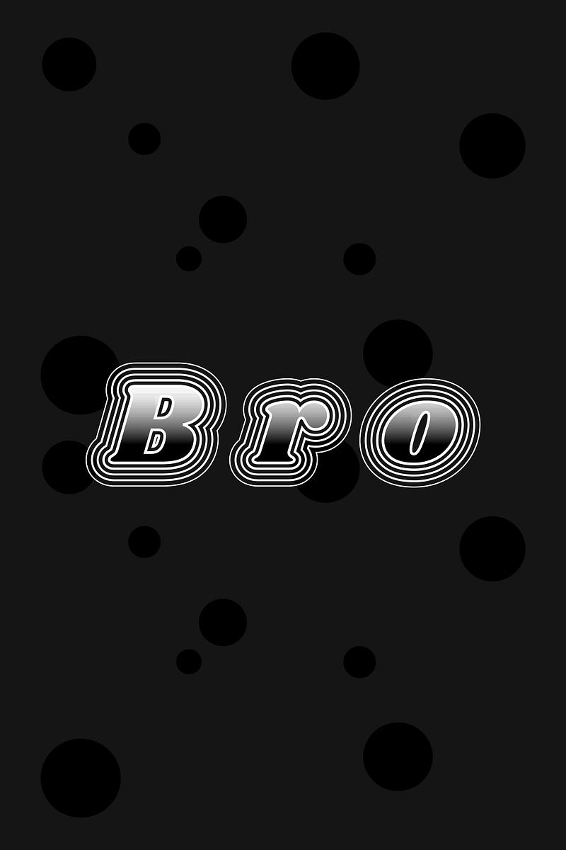 Bro retro font typography vector Free Vector rawpixel