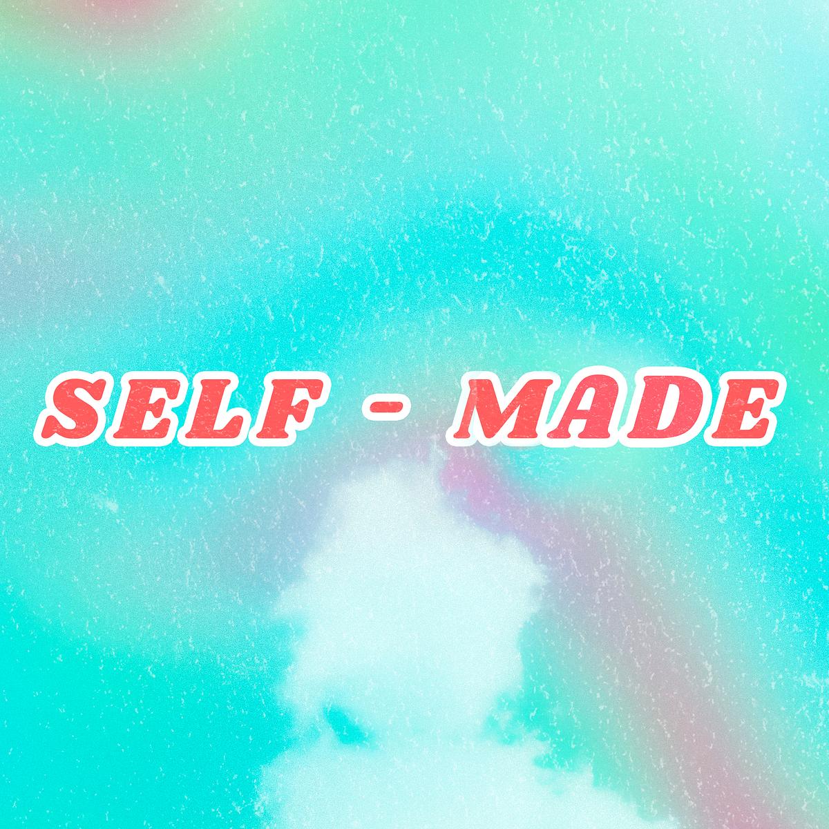 Colorful Selfmade aesthetic word blue Free Photo rawpixel