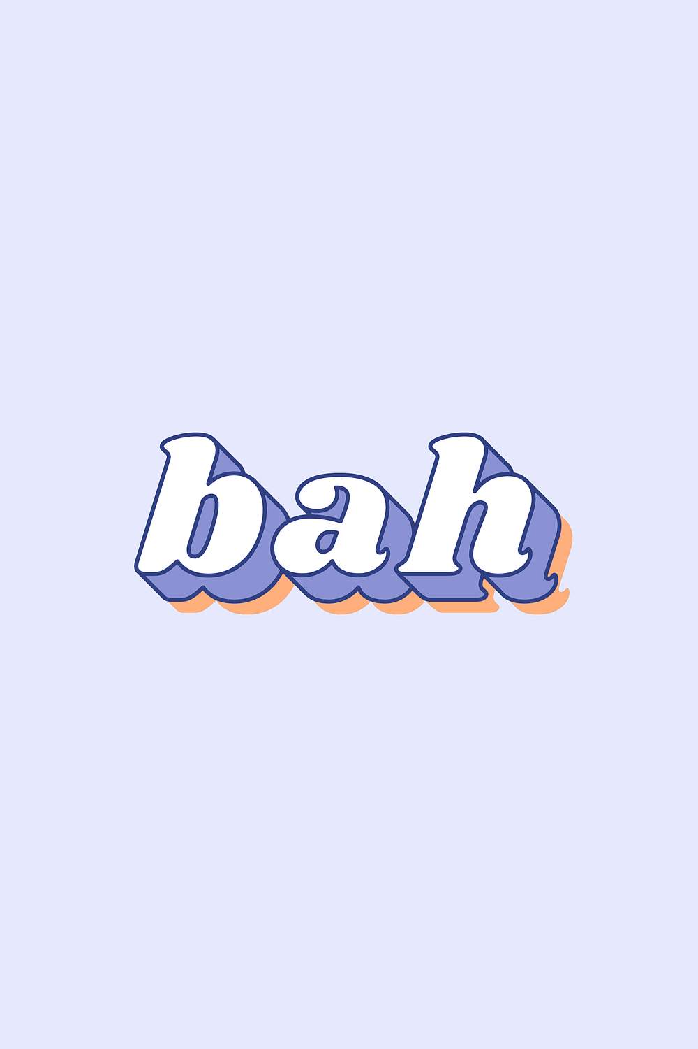 Bah word retro 3D effect | Free Photo - rawpixel