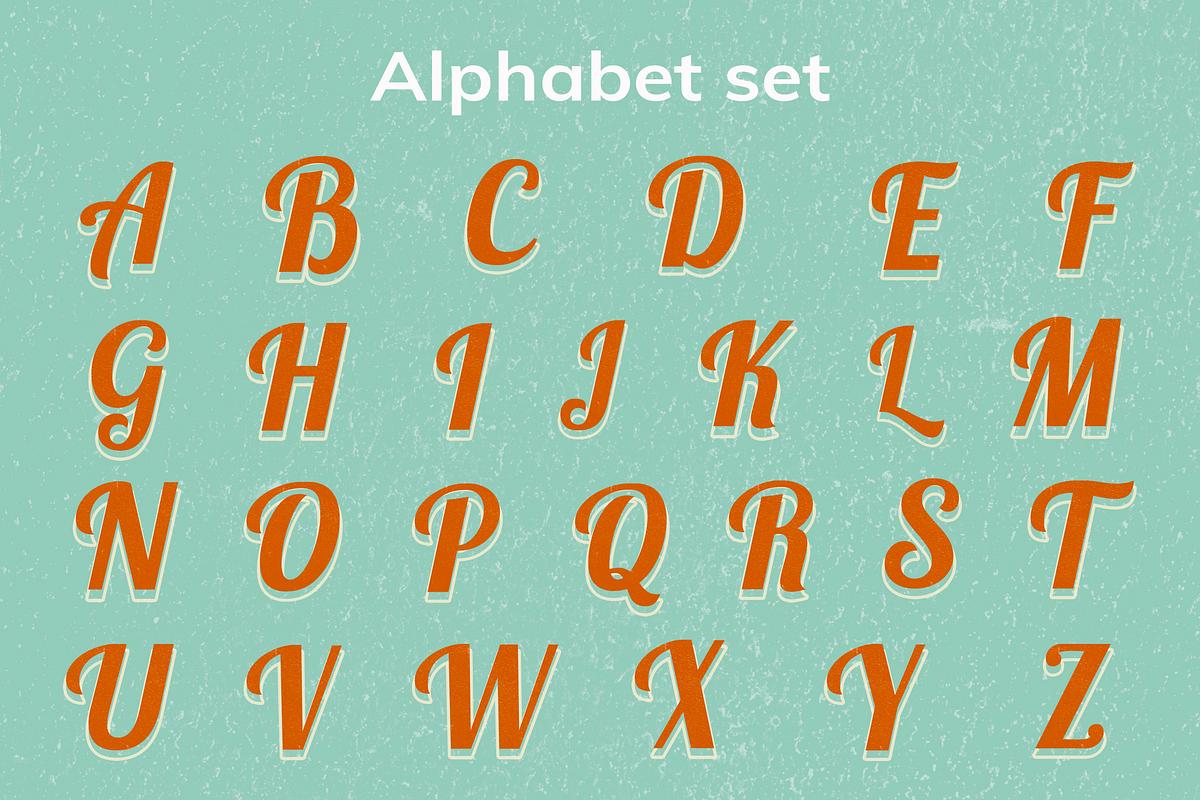 AZ alphabet set psd retro Free PSD rawpixel