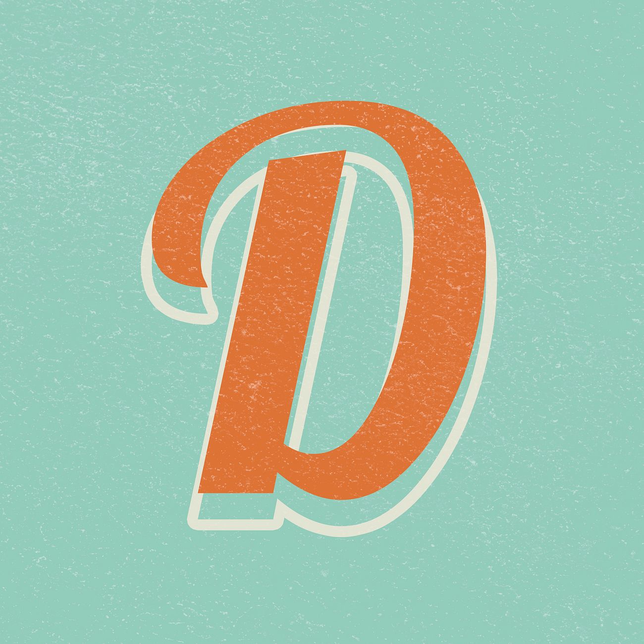 Letter D bold font lettering Free PSD High resolution mockup