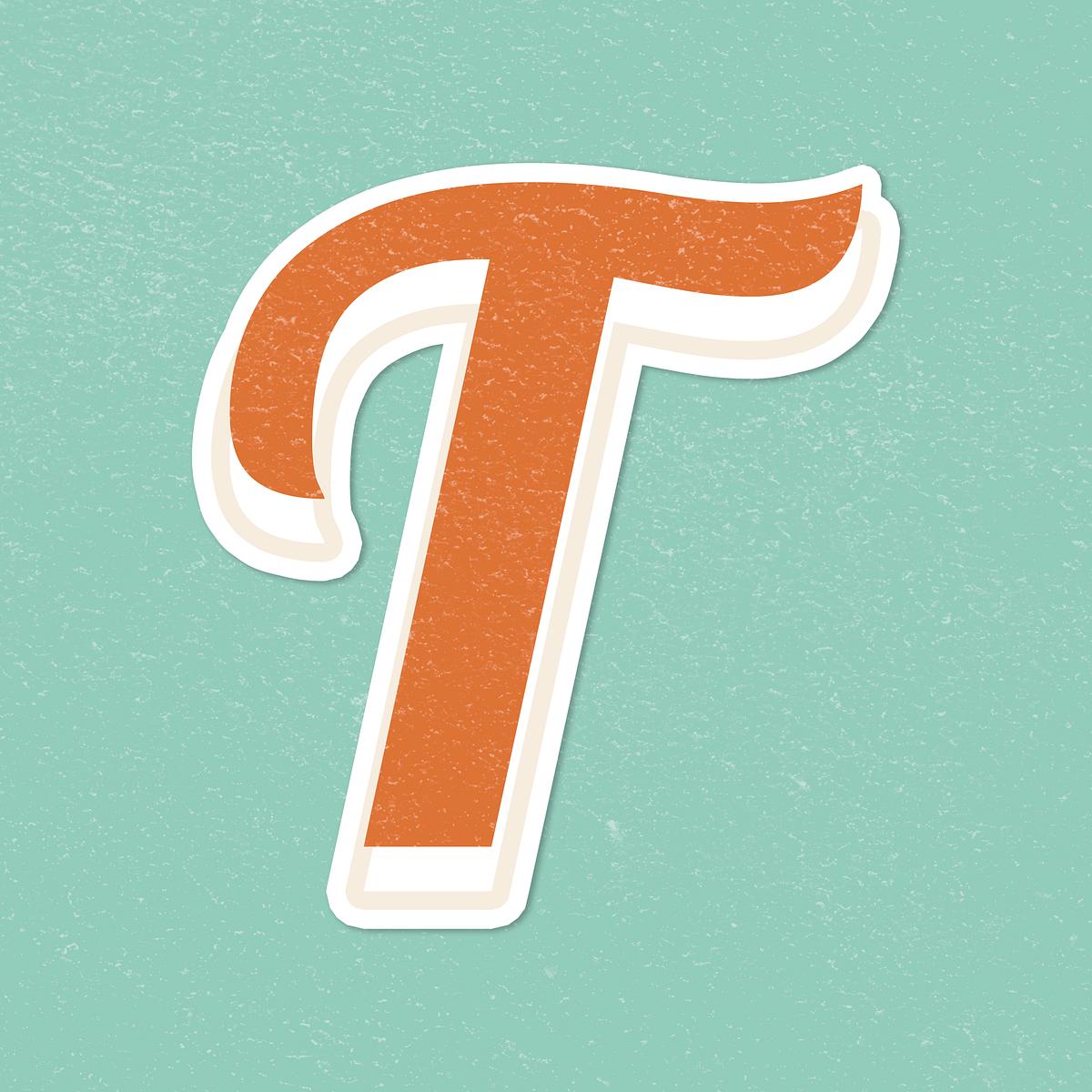 Letter T handwriting font lettering Free PSD rawpixel