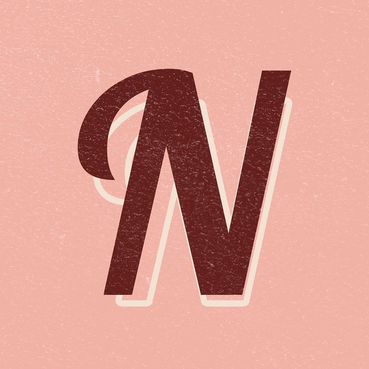 Letter N font printable a to z Free PSD rawpixel