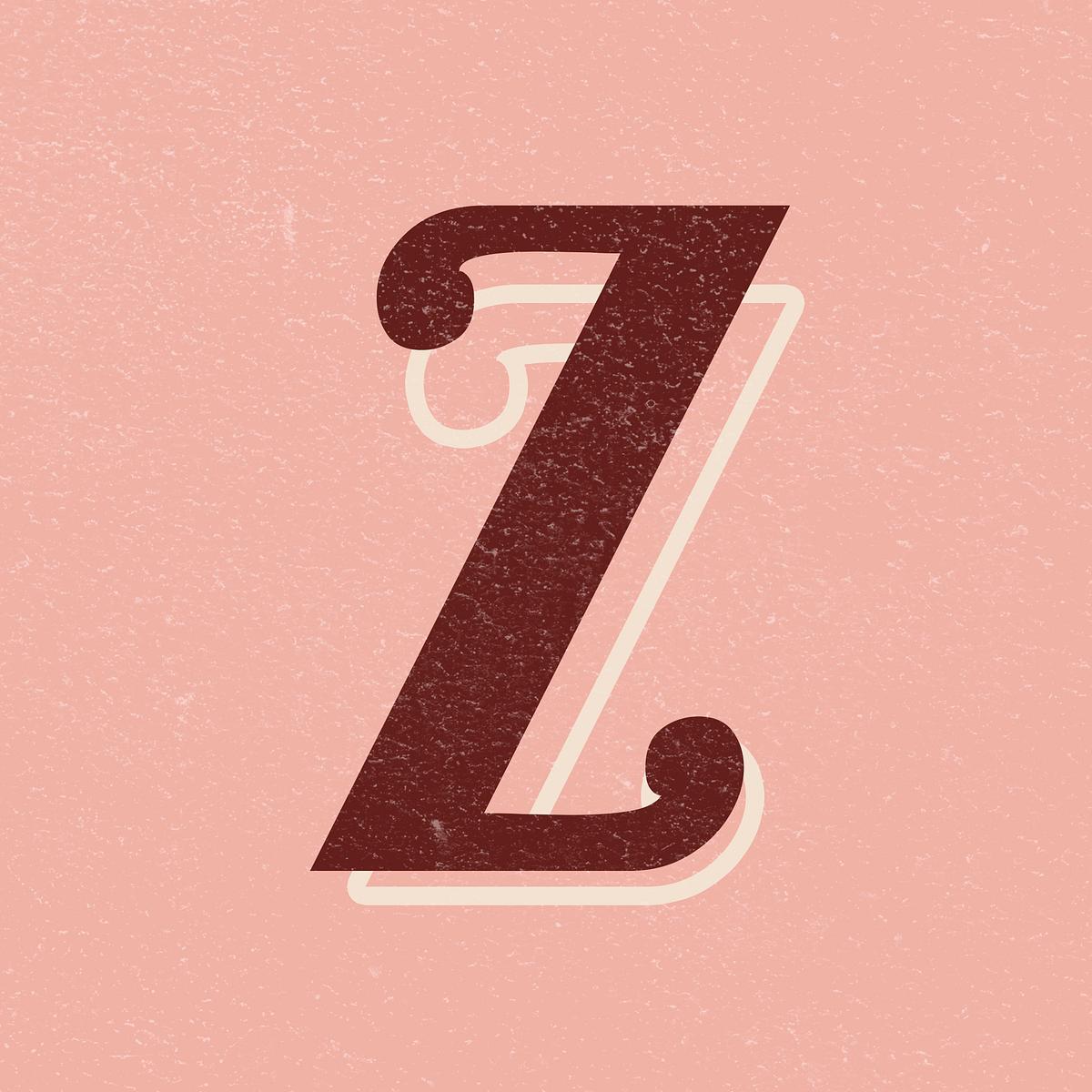 Letter Z font printable a to z Free PSD rawpixel