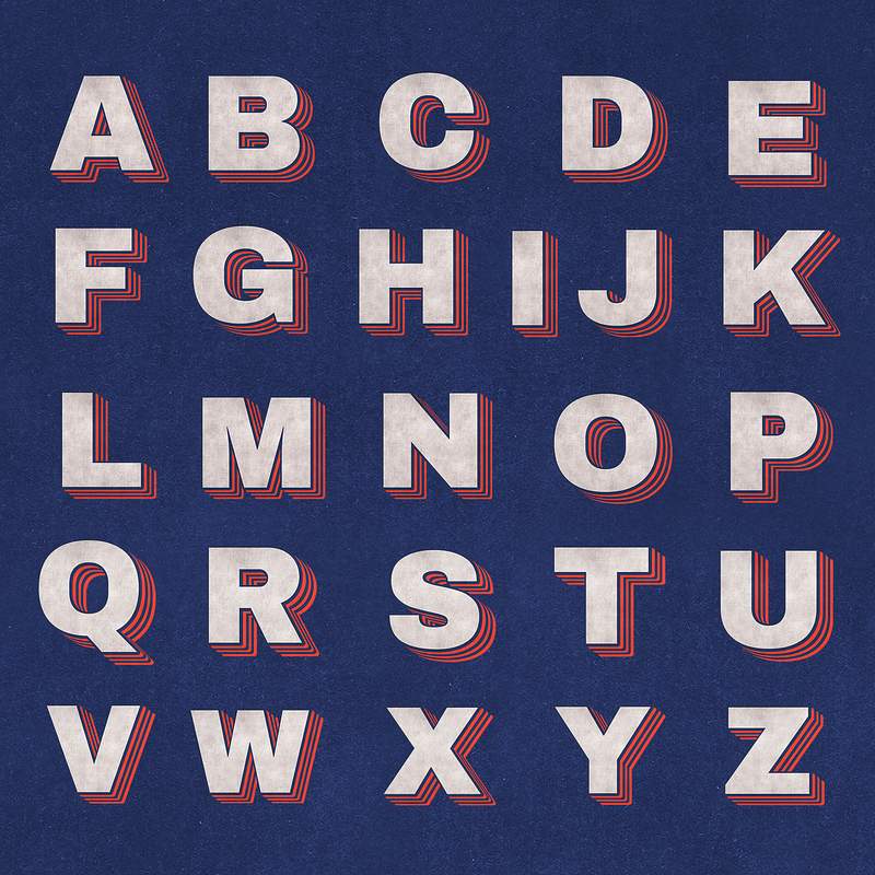 D Fonts Free Vector, PSD & PNG Letter Alphabet & Calligraphy Fonts