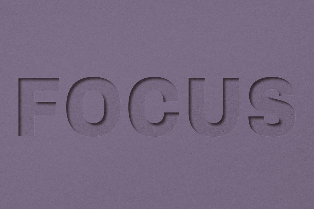 Focus word bold font typography Free Photo rawpixel