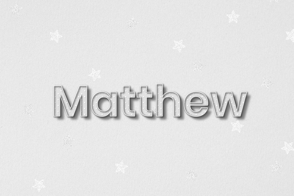 Matthew male name lettering typography Free Photo rawpixel