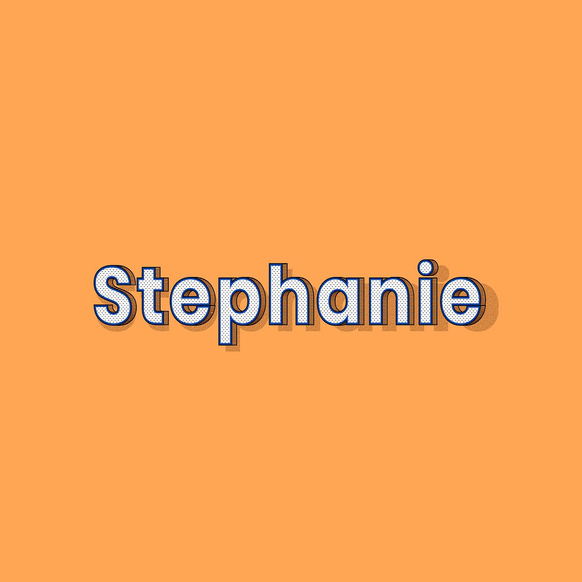Stephanie Name Retro Dotted Style Premium Photo Rawpixel Stephanie Name Retro Dotted Style Premium Photo Rawpixel