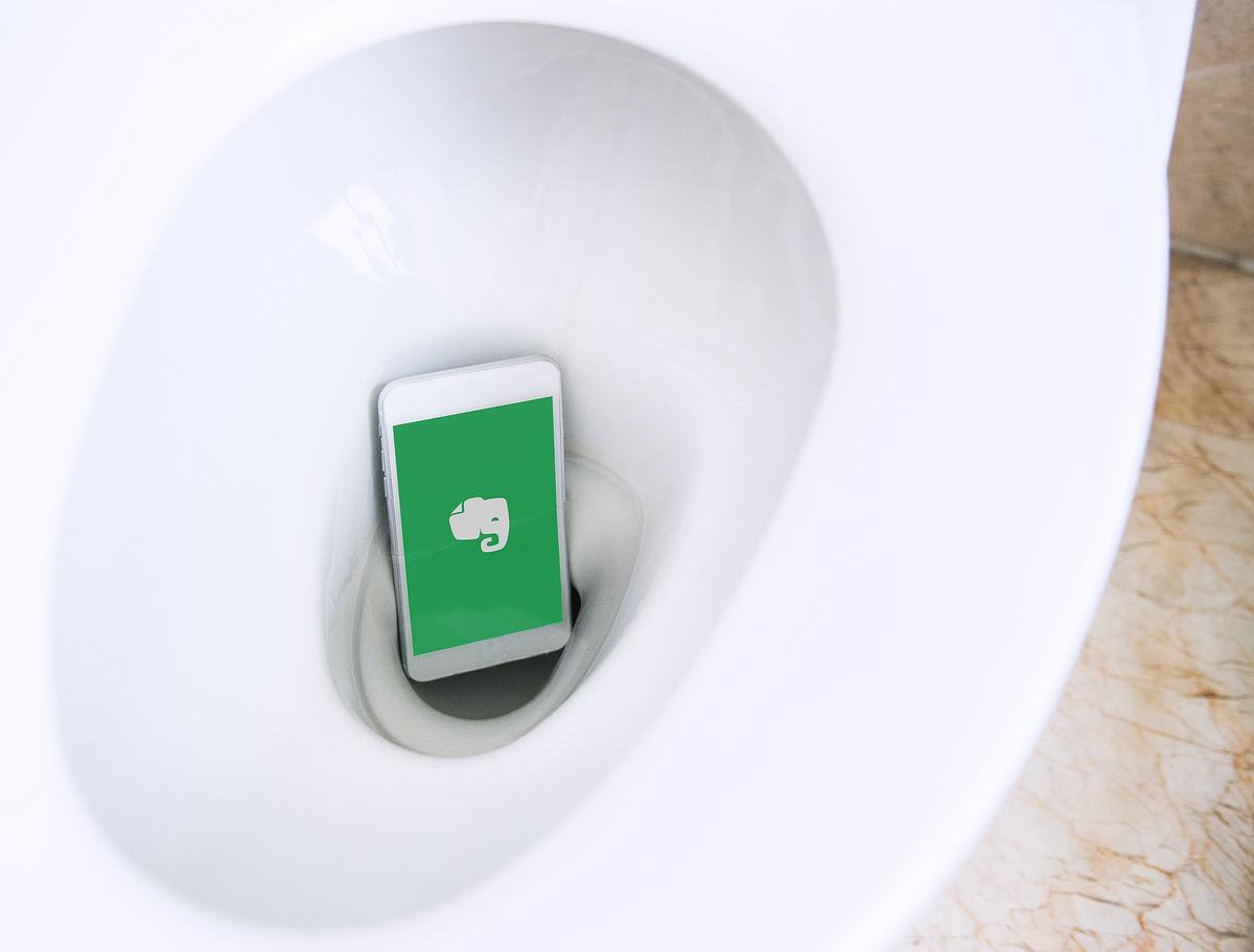 evernote logo showing on