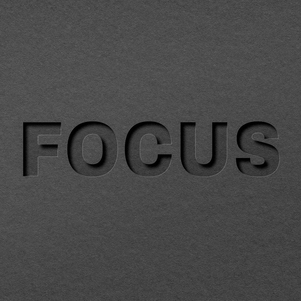 Focus word paper cut font Free Photo rawpixel