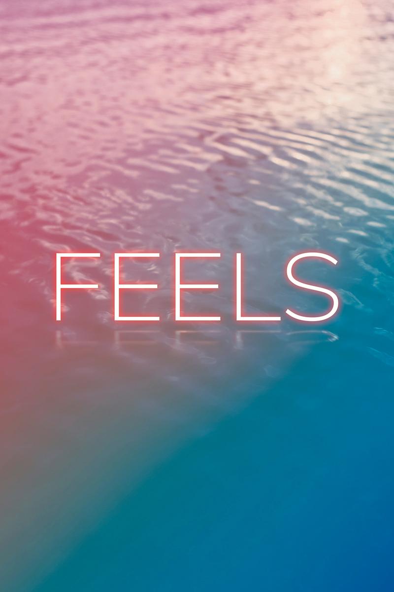 Feels word neon font typography Free Photo rawpixel