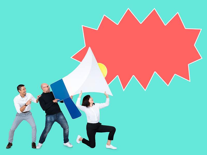 How To Be A Successful Food Entrepreneur - Learn These 8 Useful Skills 3 Business people shouting out their message