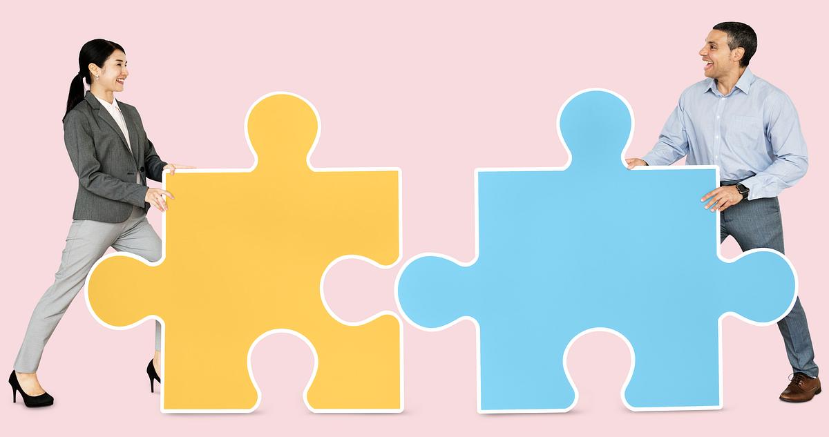 Download Business People Connecting Jigsaw Puzzle Royalty Free Stock Psd Mockup High Resolution Design