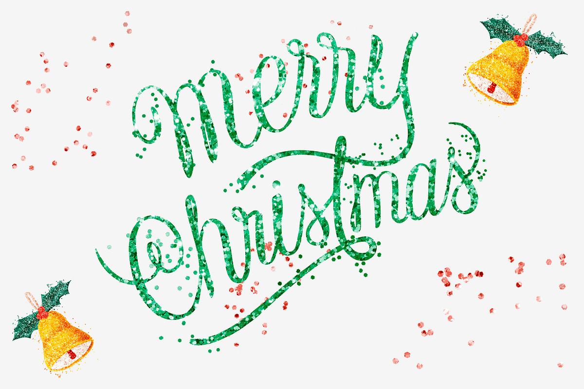 Green merry Christmas greeting psd | Premium PSD - rawpixel
