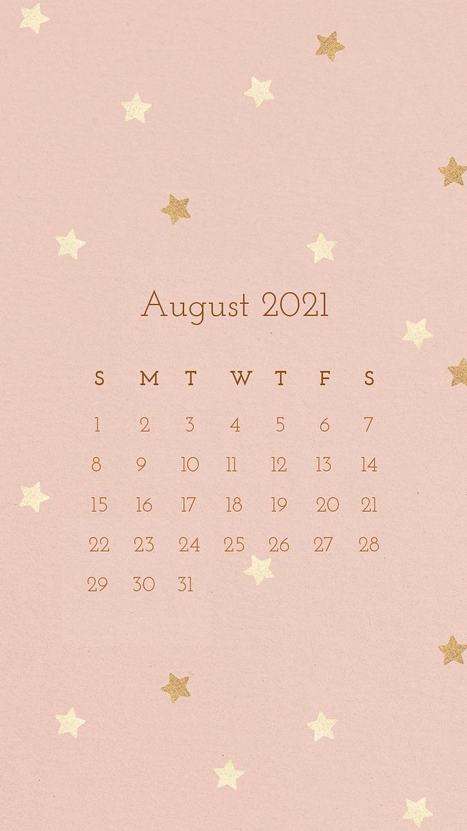 Aesthetic August Calendar 2021 Images Free Photos, PNG Stickers