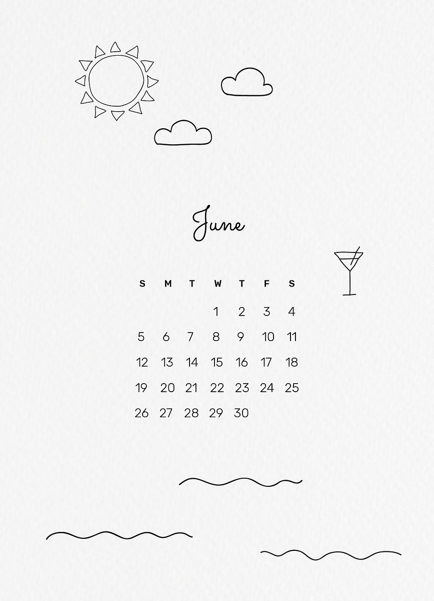 cute 2022 june calendar printable premium photo rawpixel