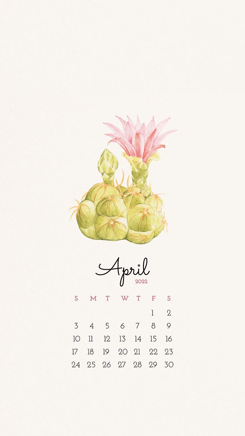 April 2022 Calendar Wallpaper Images | Free Photos, PNG Stickers,  Wallpapers & Backgrounds - rawpixel