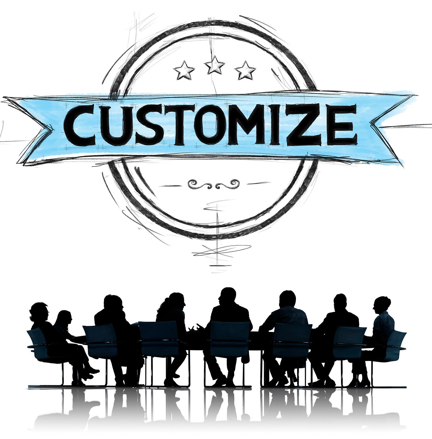 Customize banner illustration with silhouette of business people at a meeting table - adjustment, badge, banner,... Customize banner illustration with silhouette of business people at a meeting table - adjustment, badge, banner,...