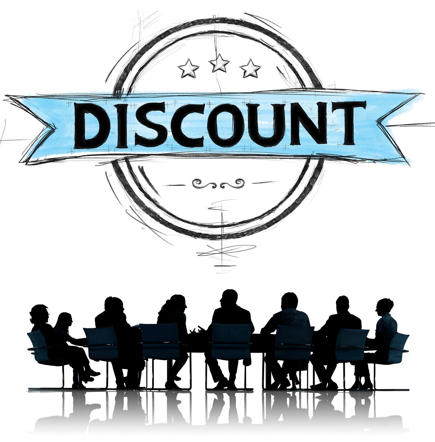 Discount banner illustration with silhouette of business people at a meeting table - badge, banner, brainstorming, business... Discount banner illustration with silhouette of business people at a meeting table - badge, banner, brainstorming, business...