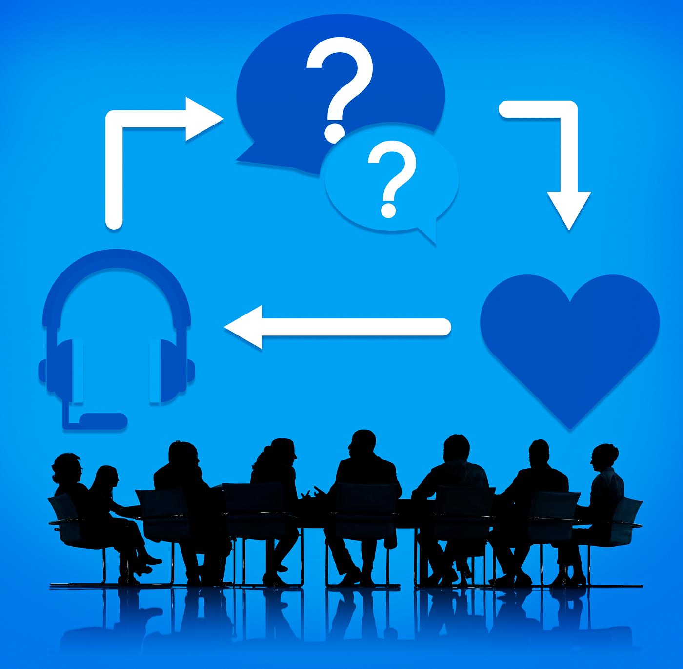 Social media illustration with silhouette of business people at a meeting table - office, action, aid, assistance,... Social media illustration with silhouette of business people at a meeting table - office, action, aid, assistance,...