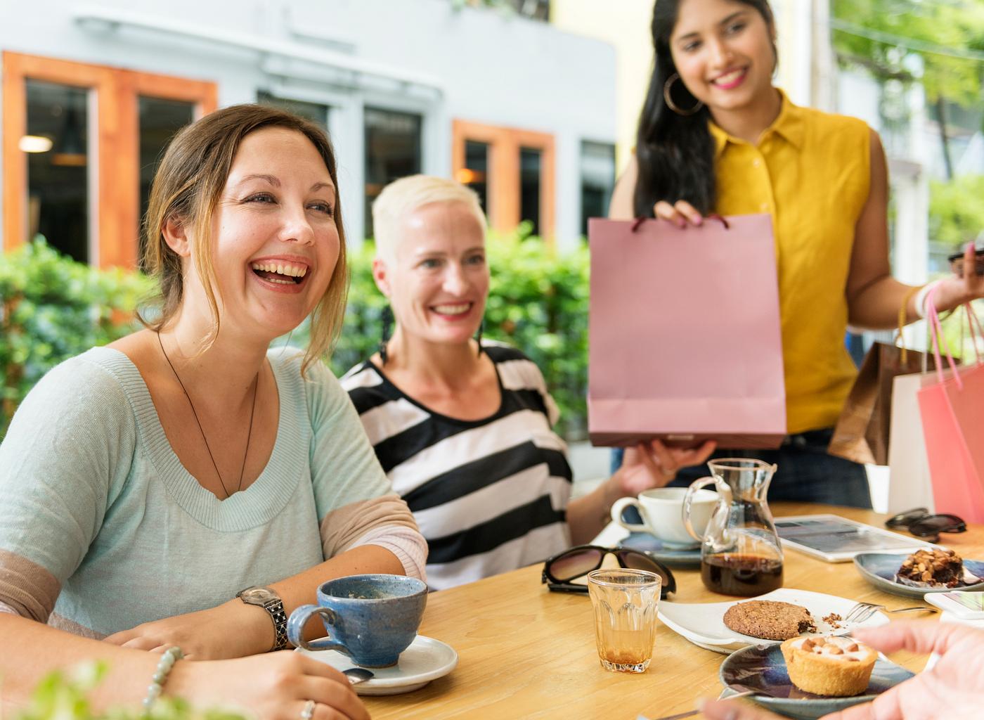Friends having fun together - afternoon tea, african descent, bonding, break, bright, cafe, casual, cheerful, coffee, coffee... Friends having fun together - afternoon tea, african descent, bonding, break, bright, cafe, casual, cheerful, coffee, coffee...