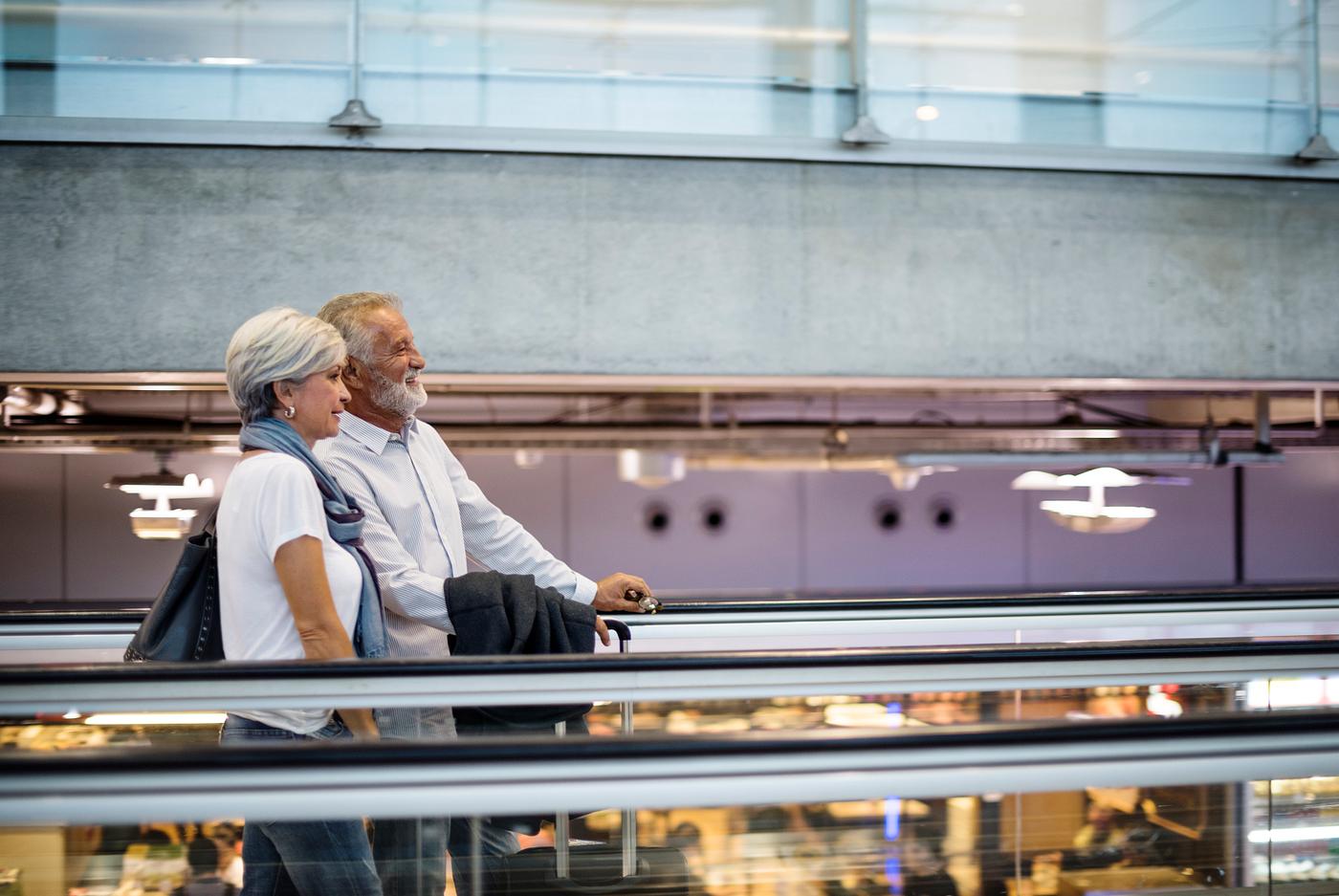 airport, bag, casual, caucasian, couple, elderly, escalator, holiday, husband, love, luggage, partners, senior, spouse,... airport, bag, casual, caucasian, couple, elderly, escalator, holiday, husband, love, luggage, partners, senior, spouse,...