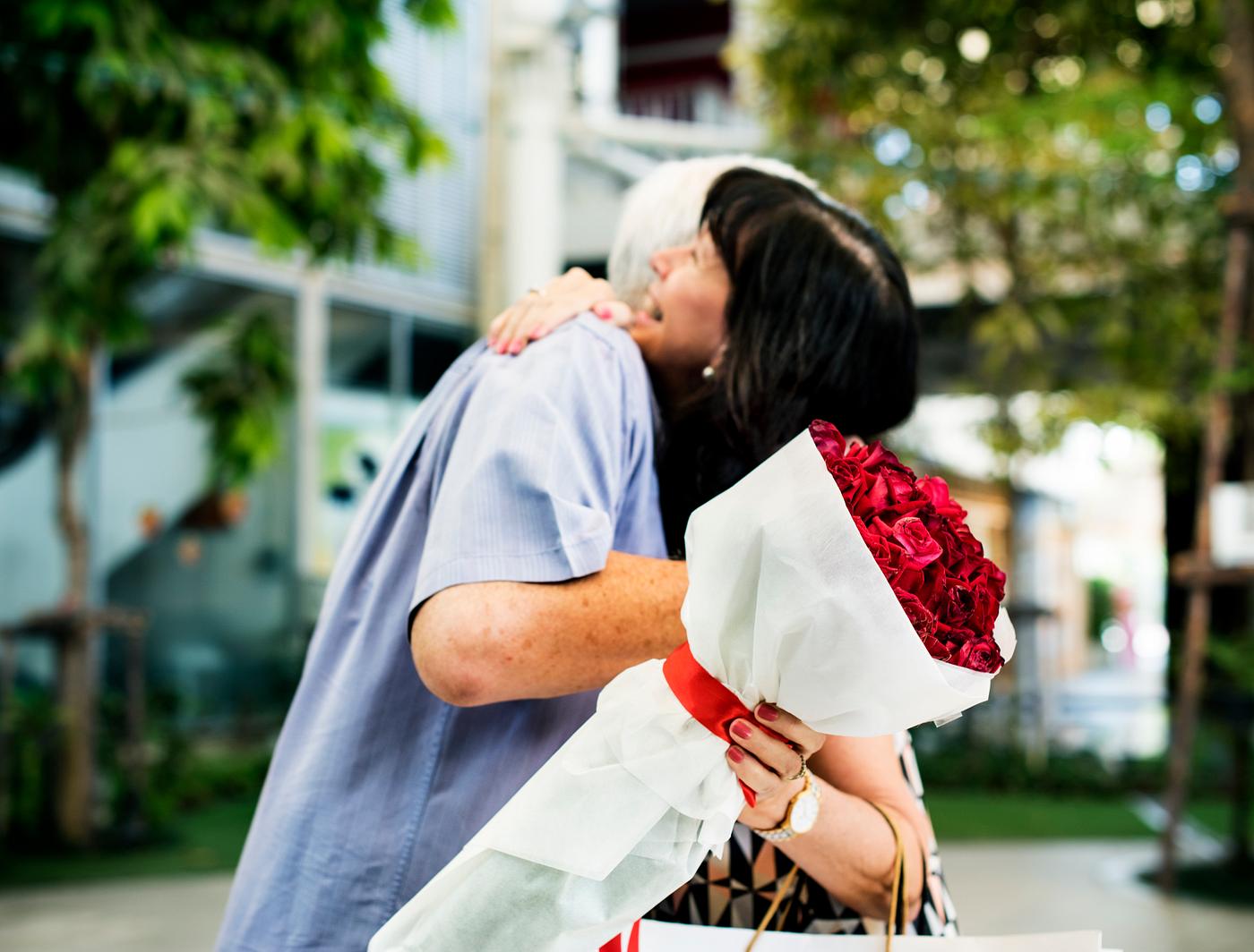 adult, affection, bouquet, caucasian, cheerful, connection, couple, embrace, female, flower, gesture, gift, guy, happiness,... adult, affection, bouquet, caucasian, cheerful, connection, couple, embrace, female, flower, gesture, gift, guy, happiness,...