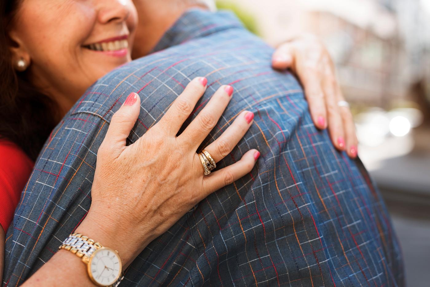 Senior Couple Love Sweet Embrace Senior Couple Love Sweet Embrace