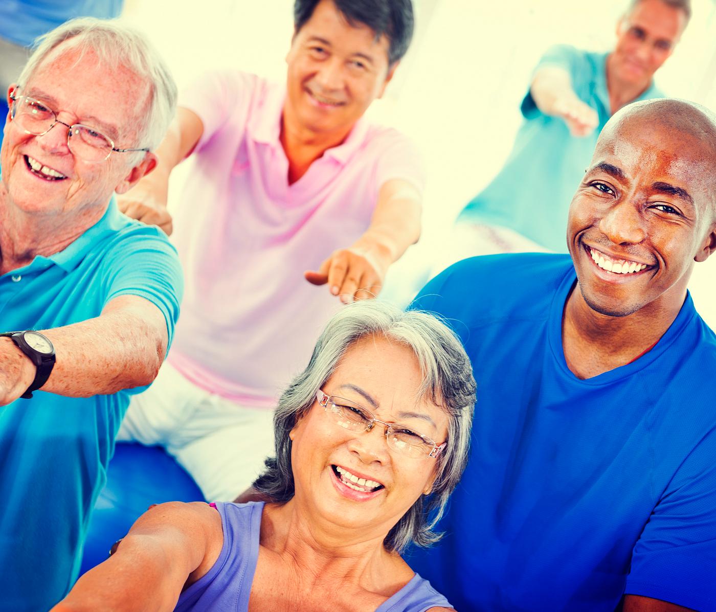 Healthy senior people at the gym Healthy senior people at the gym