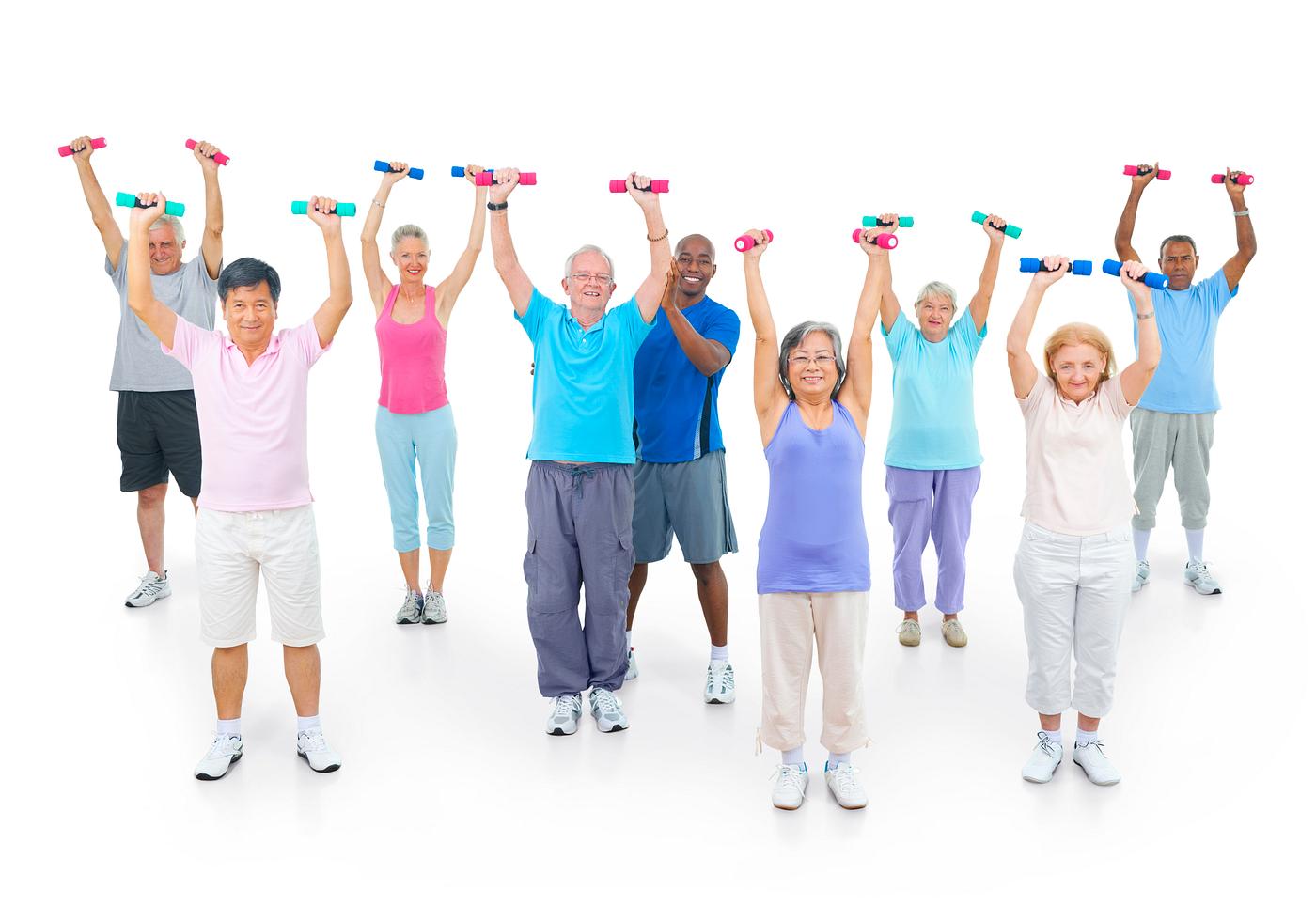 Healthy senior people at the gym Healthy senior people at the gym