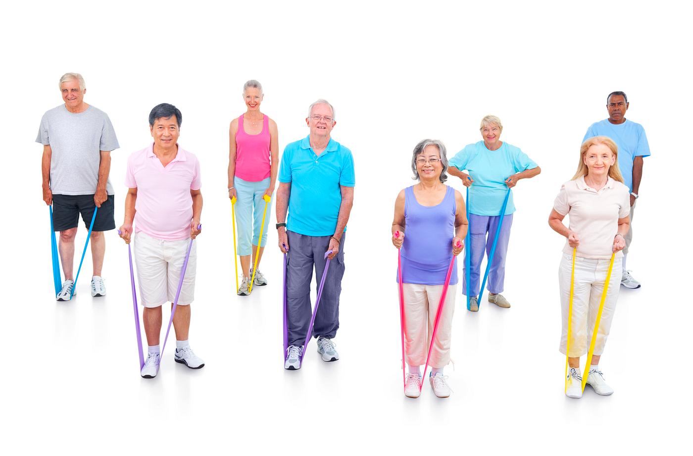 Healthy senior people at the gym - action, activity, african descent, asian ethnicity, balance, body care, caucasian,... Healthy senior people at the gym - action, activity, african descent, asian ethnicity, balance, body care, caucasian,...