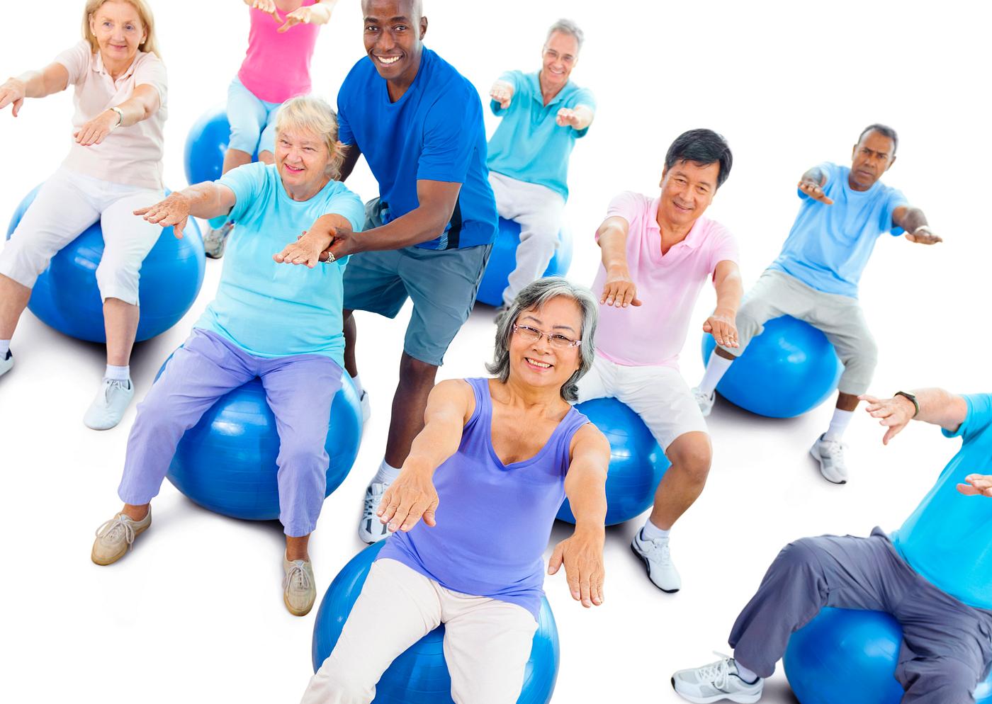 Healthy senior people at the gym Healthy senior people at the gym