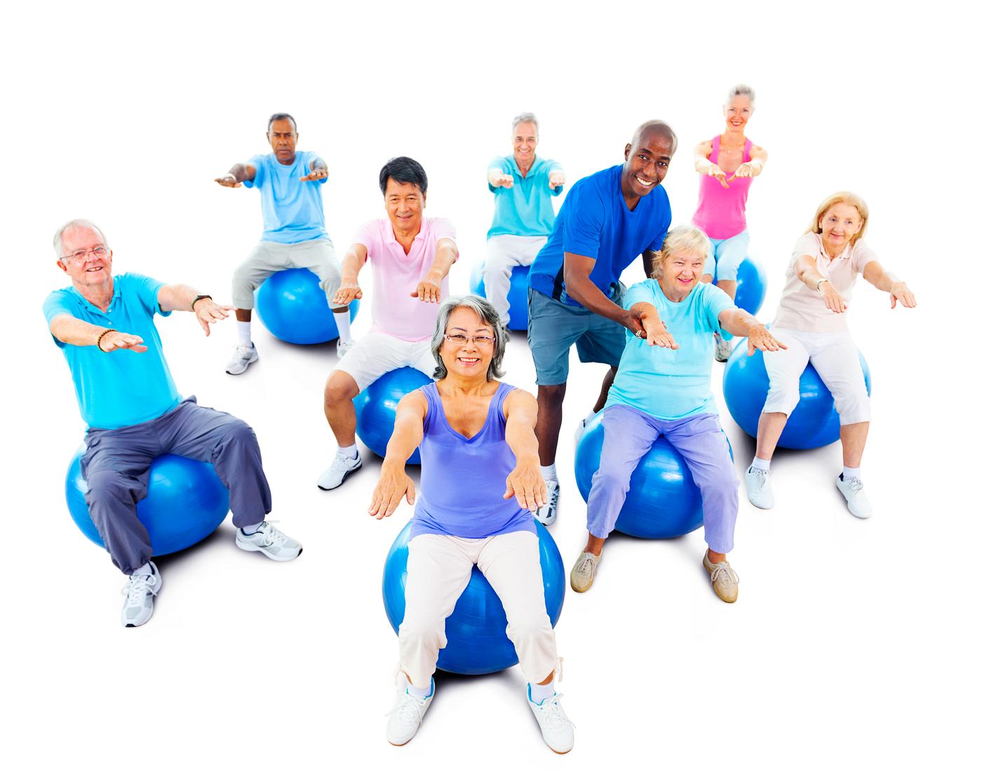 Healthy senior people at the gym Healthy senior people at the gym