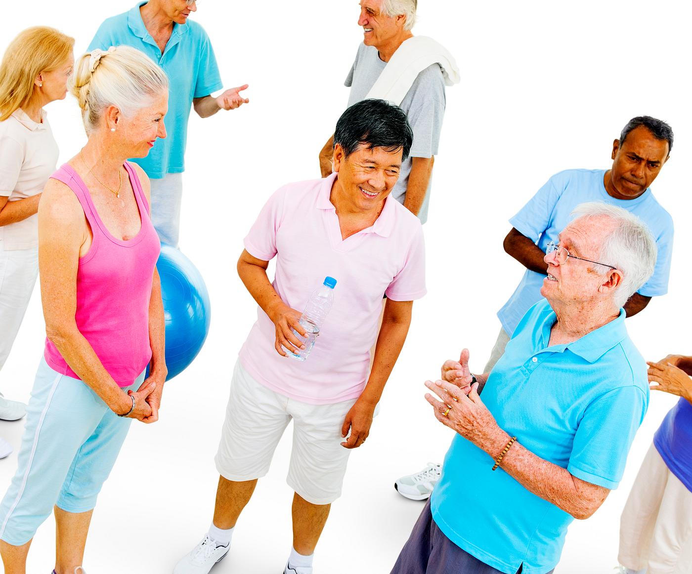 Healthy senior people at the gym Healthy senior people at the gym